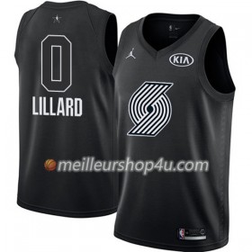 Maillot Basket Homme Portland Trail Blazers Damian Lillard 0 2018 All Star Jordan Brand Noir Swingman